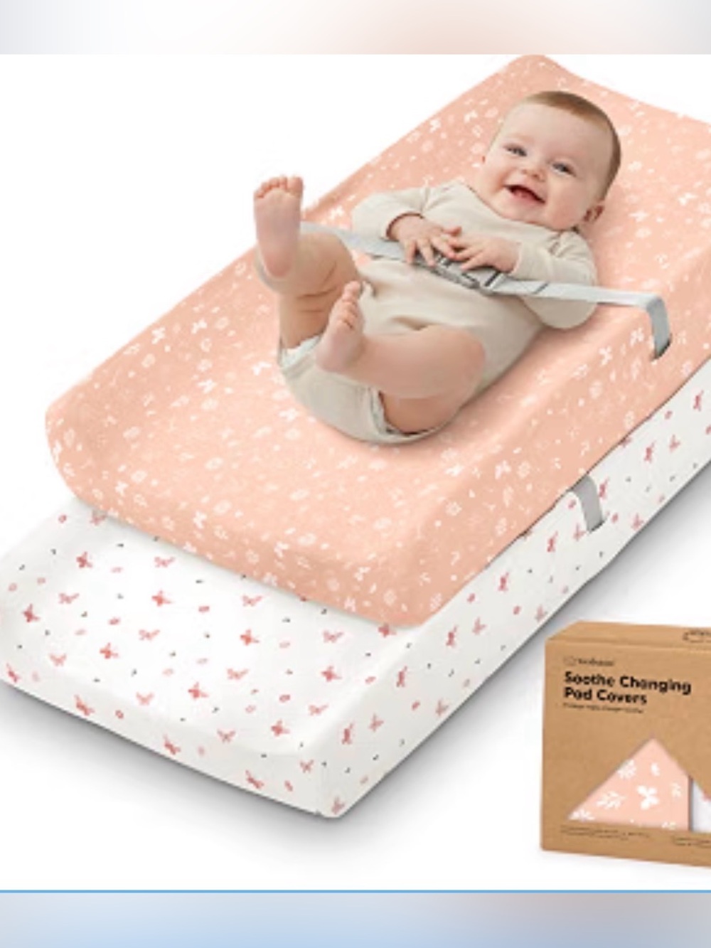 2 cotton changing pad covers